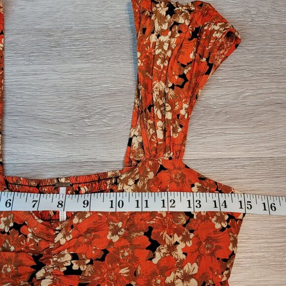 Free People Pattern Play Mini Dress XS Floral Coquette Ethereal Country Girl - Picture 8 of 12